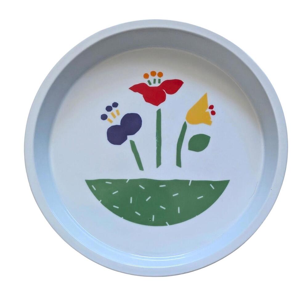 1980s Vintage Baking Dish with Cute Floral Pattern